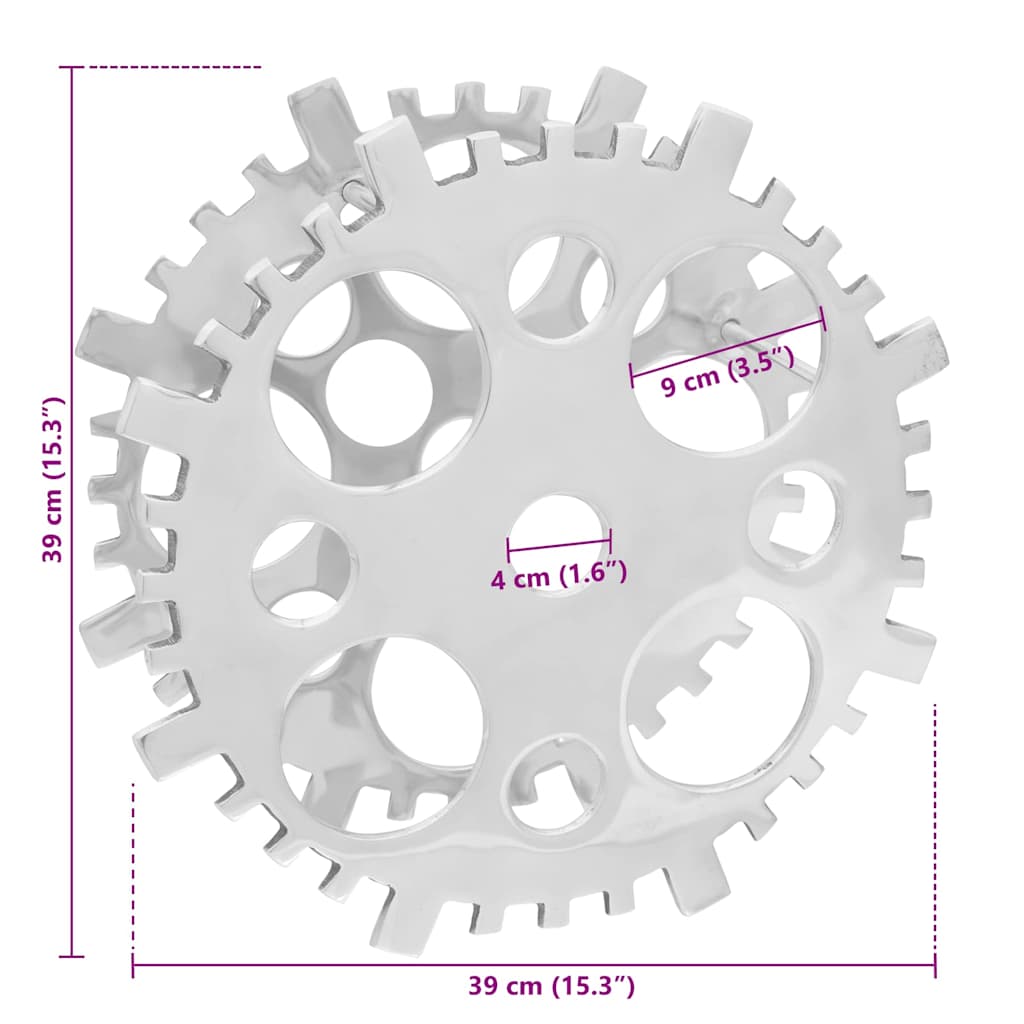 Wine Rack Silver 39 x 39 x 14 cm Aluminium