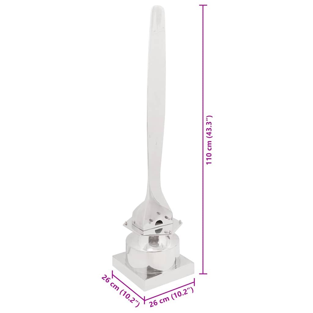 Sculpture Silver 26 x 26 x 110 cm Aluminium