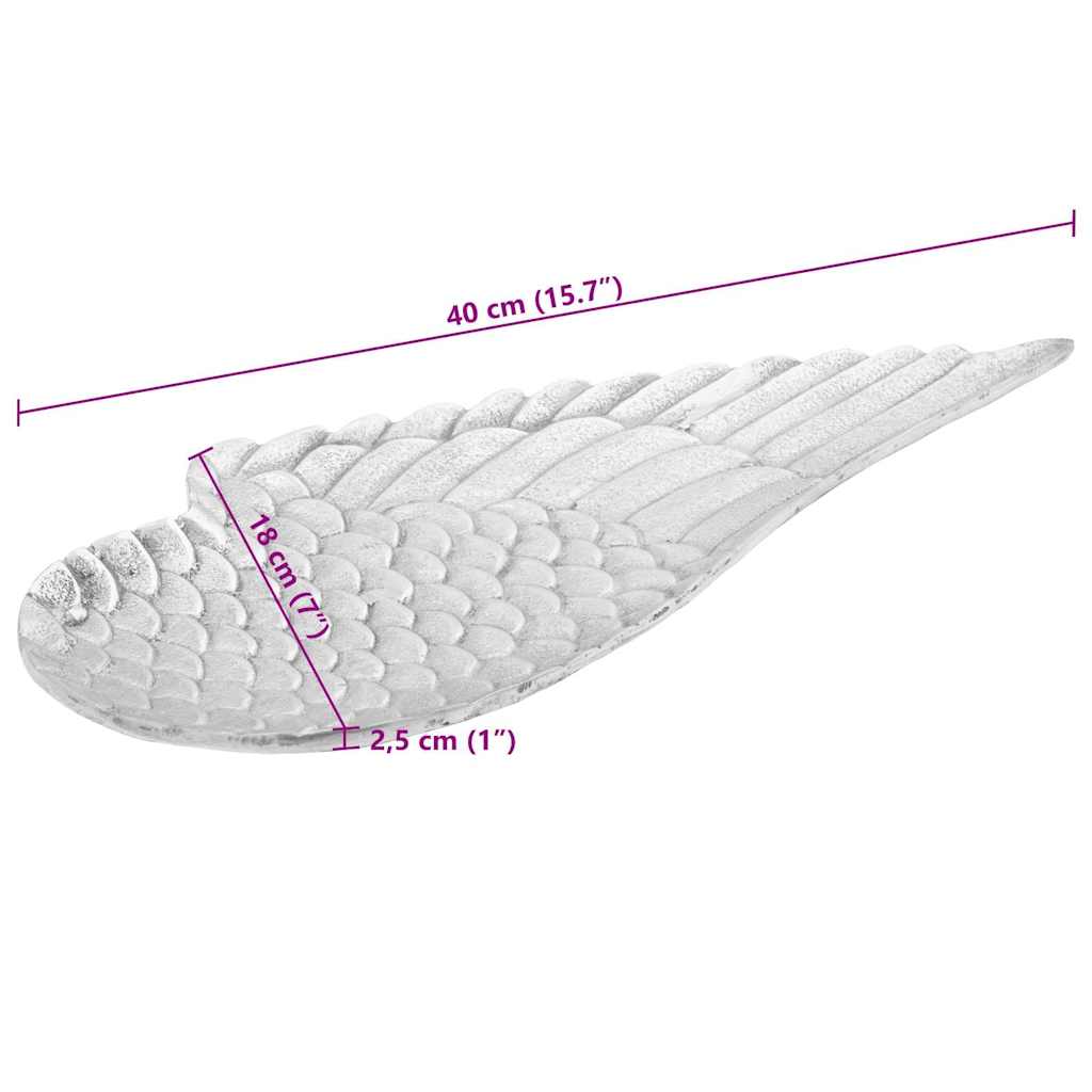 Fruit Basket 2 pcs Silver 40 x 18 x 4 cm Aluminium