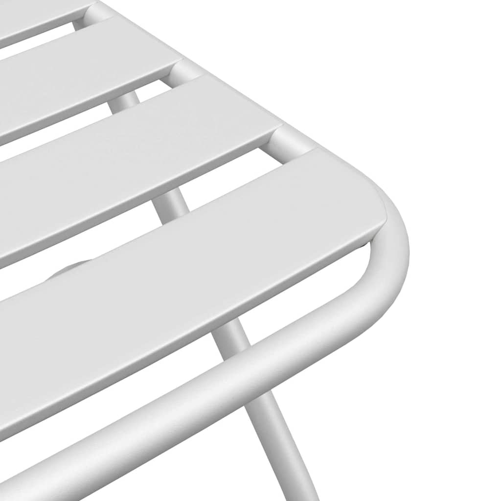 Garden Folding Chair Folding 2 pcs White 55 x 56.5 x 91cm Steel