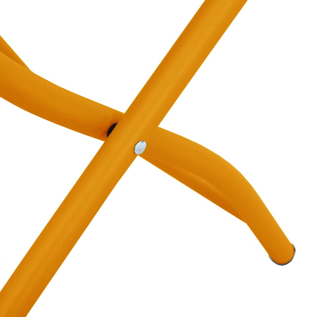 Garden Folding Chair 2 pcs Mustard 55 x 56.5 x 91cm Steel