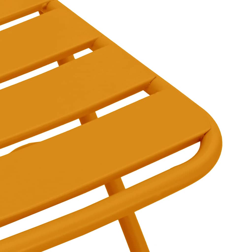 Garden Folding Chair 2 pcs Mustard 55 x 56.5 x 91cm Steel