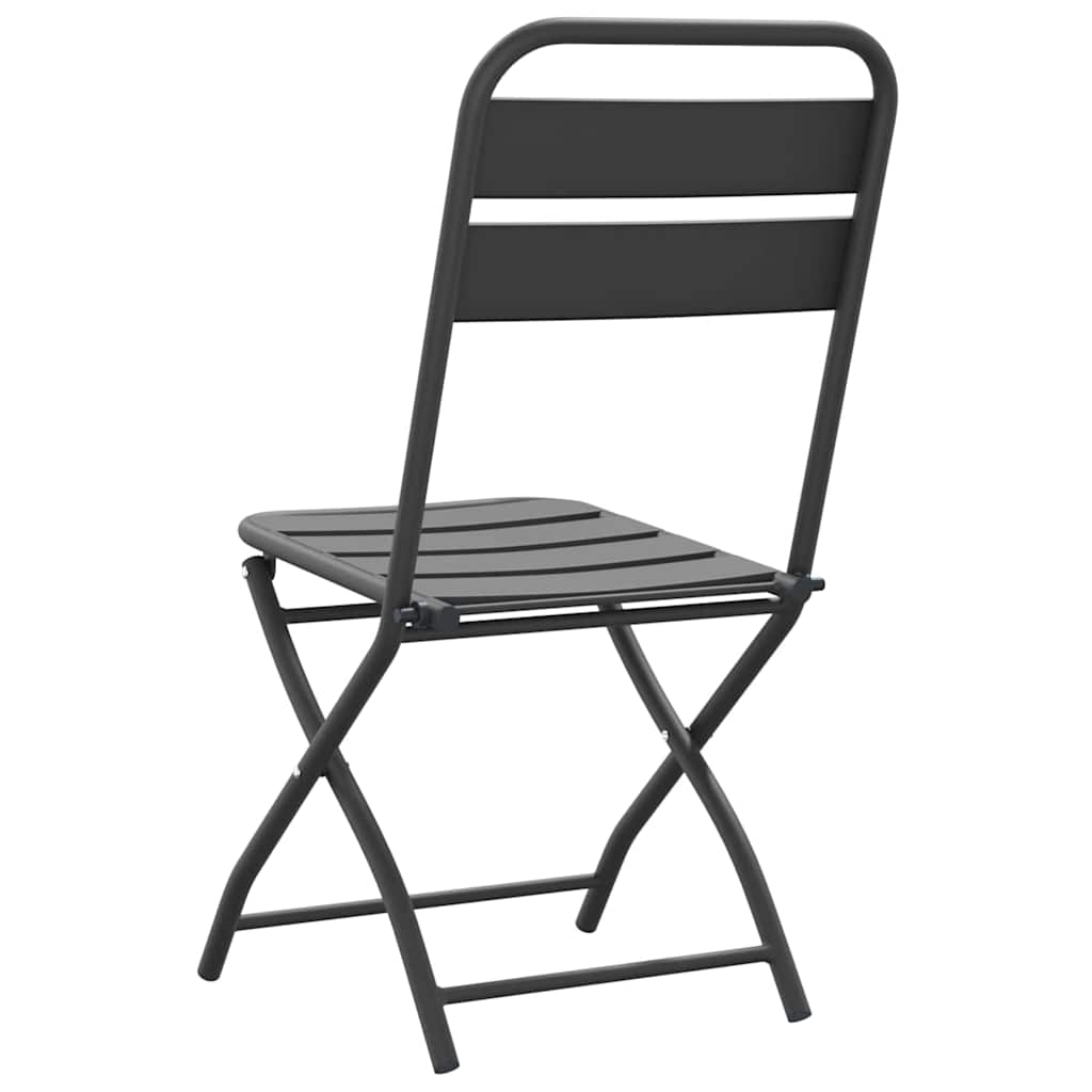 Garden Folding Chair 2 pcs Anthracite 55 x 56.5 x 91cm Steel