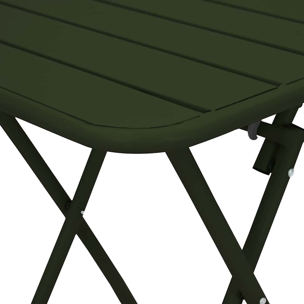 Garden Table Dark green 55 x 55 x 73 cm Powder-coated Steel