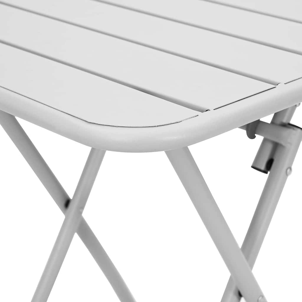 Garden Table Folding White 55 x 55 x 73 cm Powder-coated Steel