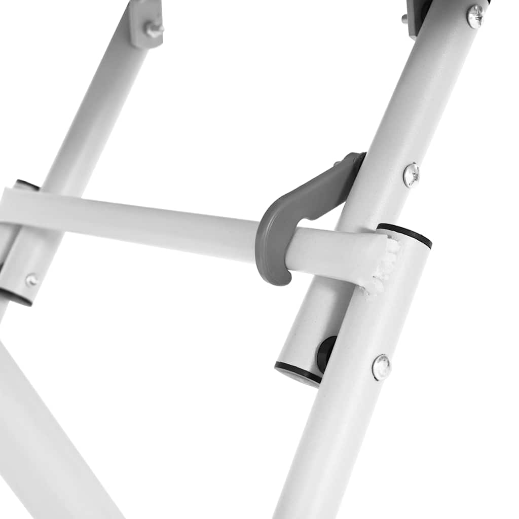 Garden Table Folding White 55 x 55 x 73 cm Powder-coated Steel