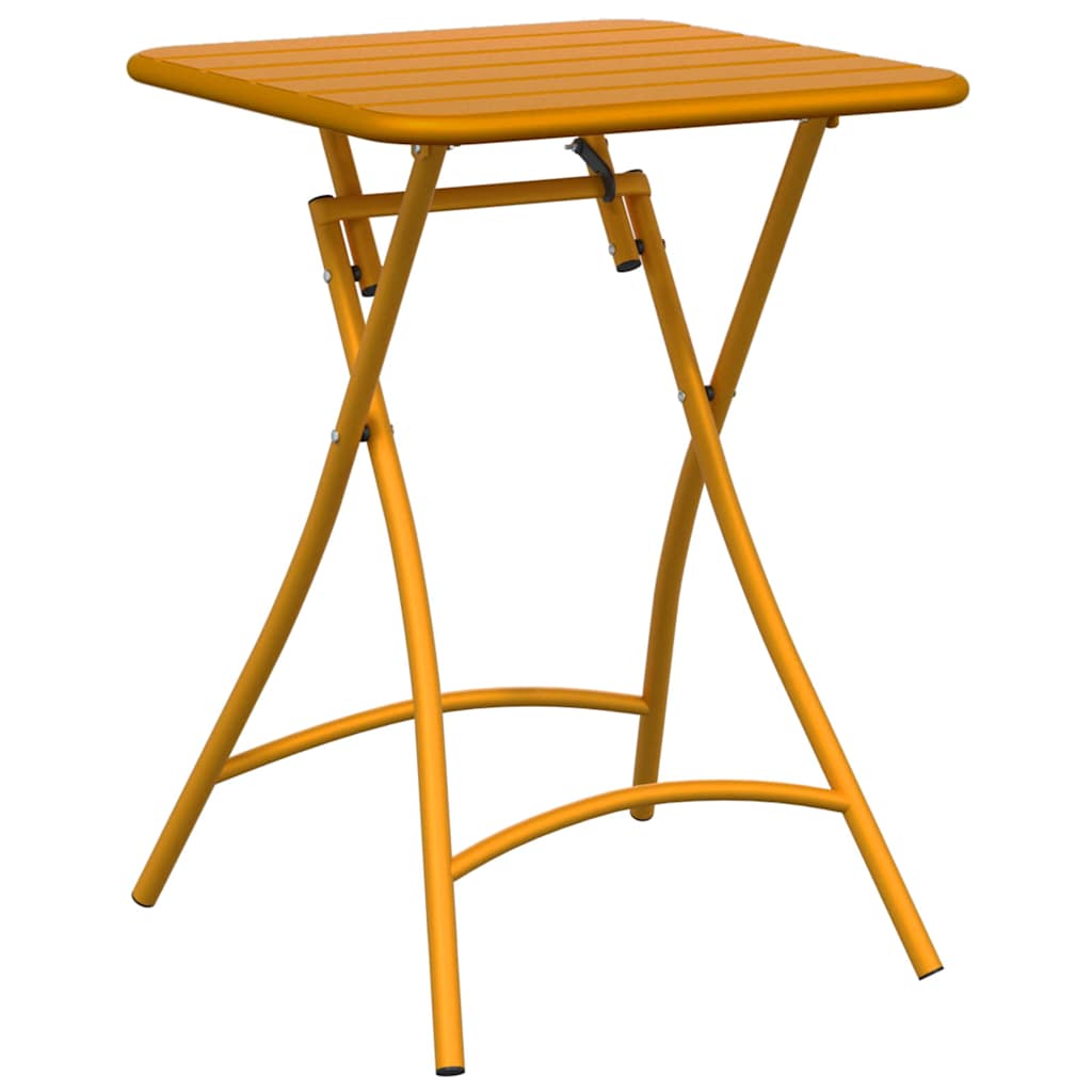 Garden Table Mustard 55 x 55 x 73 cm Powder-coated Steel