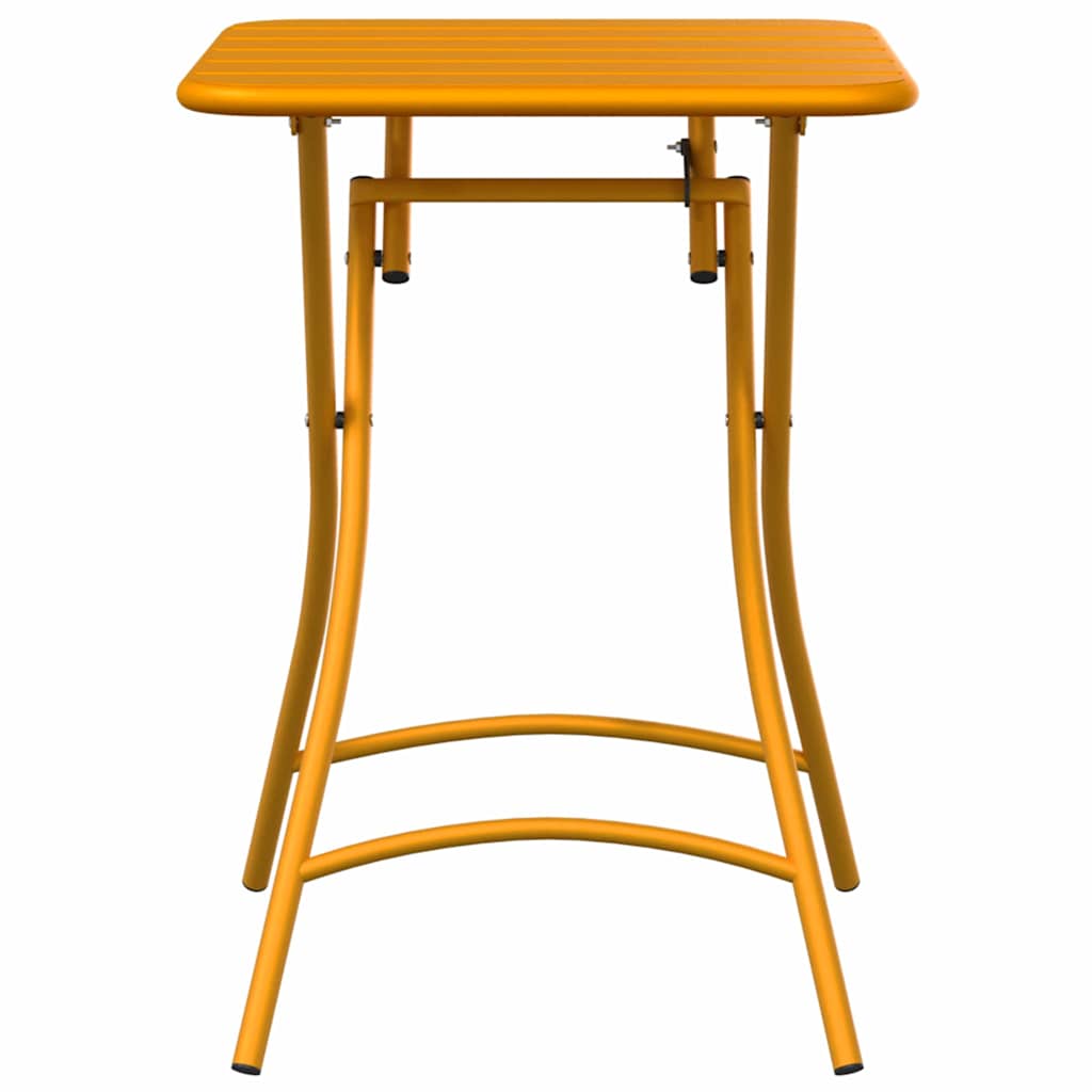 Garden Table Mustard 55 x 55 x 73 cm Powder-coated Steel