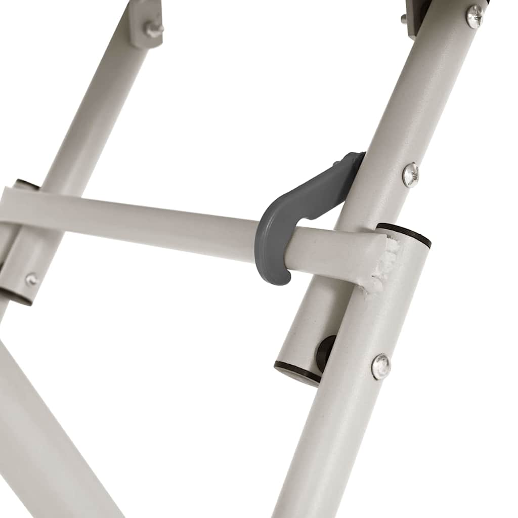 Garden Table Folding Beige 55 x 55 x 73 cm Powder-coated Steel