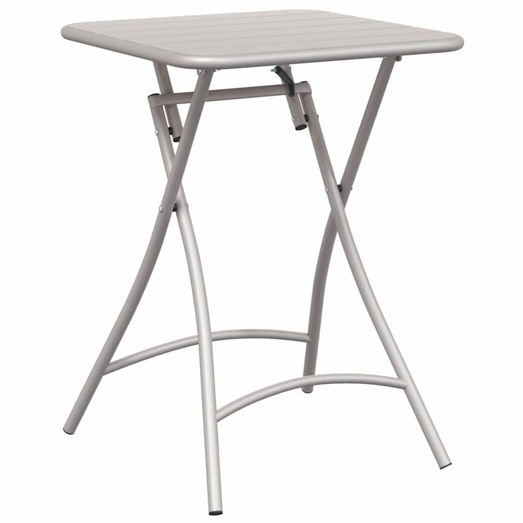 Garden Table Folding Beige 55 x 55 x 73 cm Powder-coated Steel