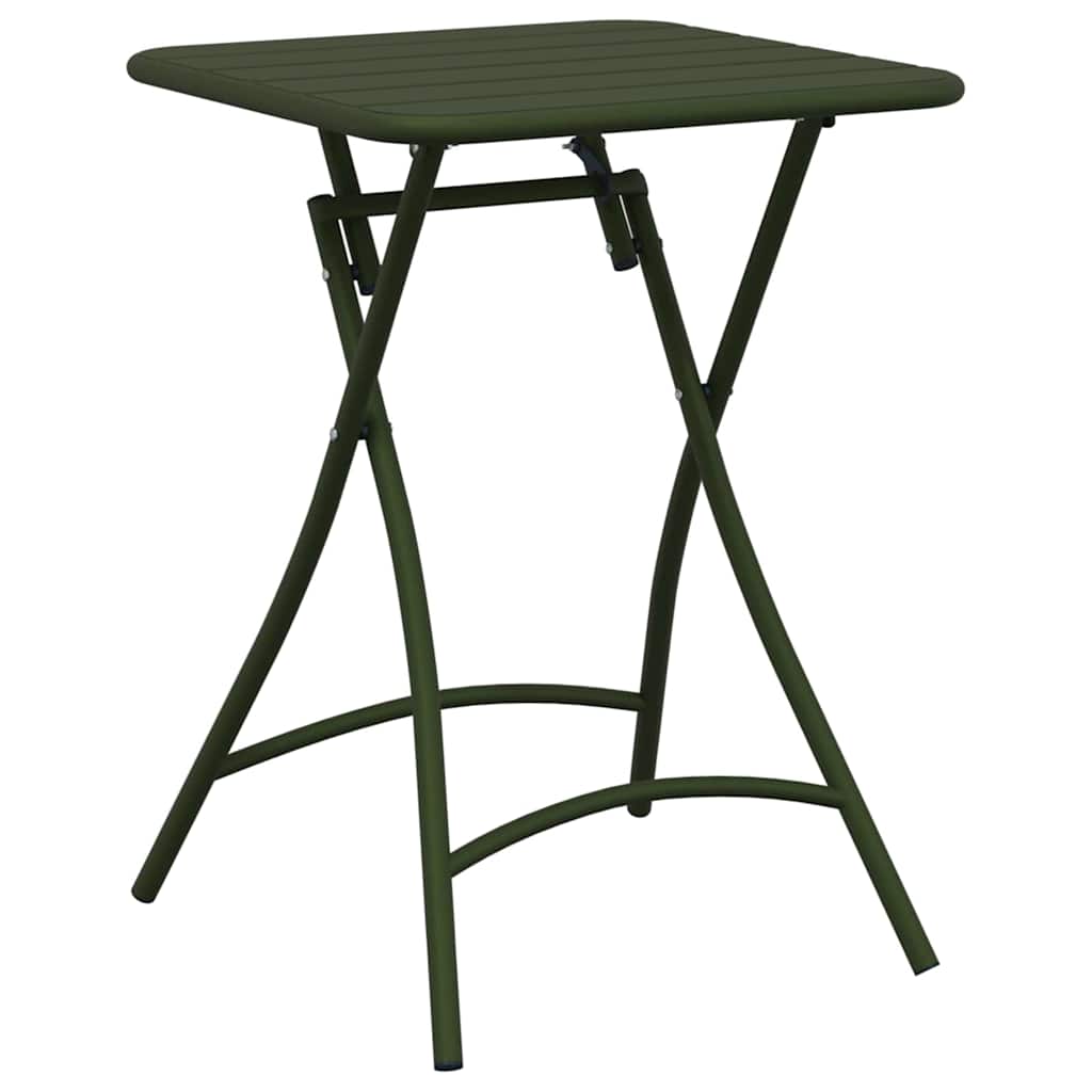Bistro Set 3 pcs Dark green Steel