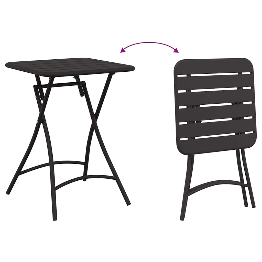 Bistro Set 3 pcs Anthracite Steel