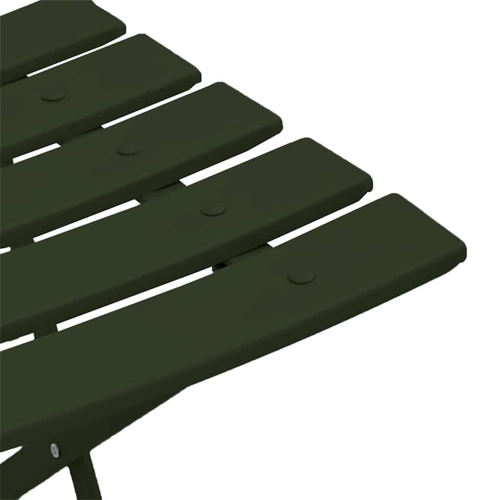 Garden Folding Chair Folding 2 pcs Green 42 x 46 x 82cm Steel