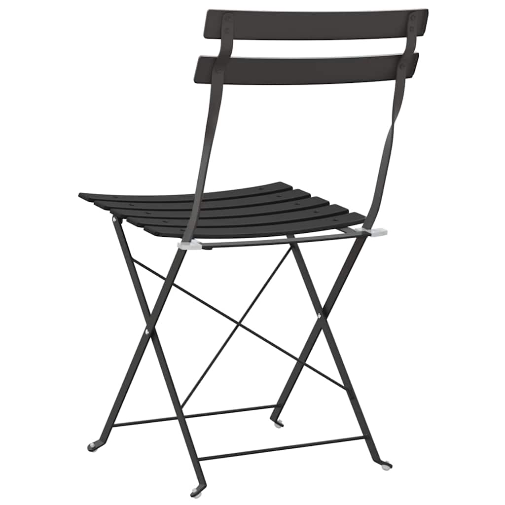 Garden Folding Chair 2 pcs Anthracite 42 x 46 x 82cm Steel