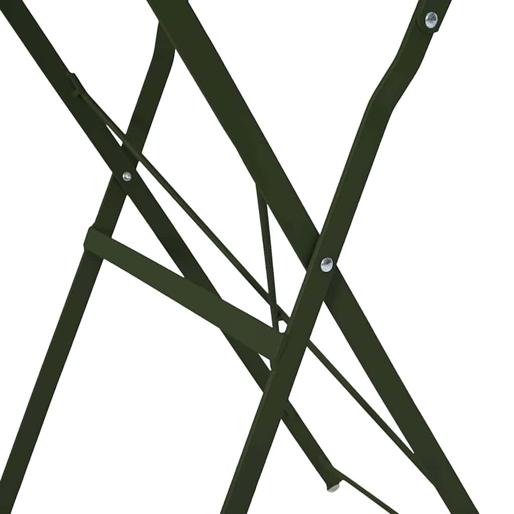 Bistro Table Folding Dark green Ø50x71 cm Powder-coated Steel