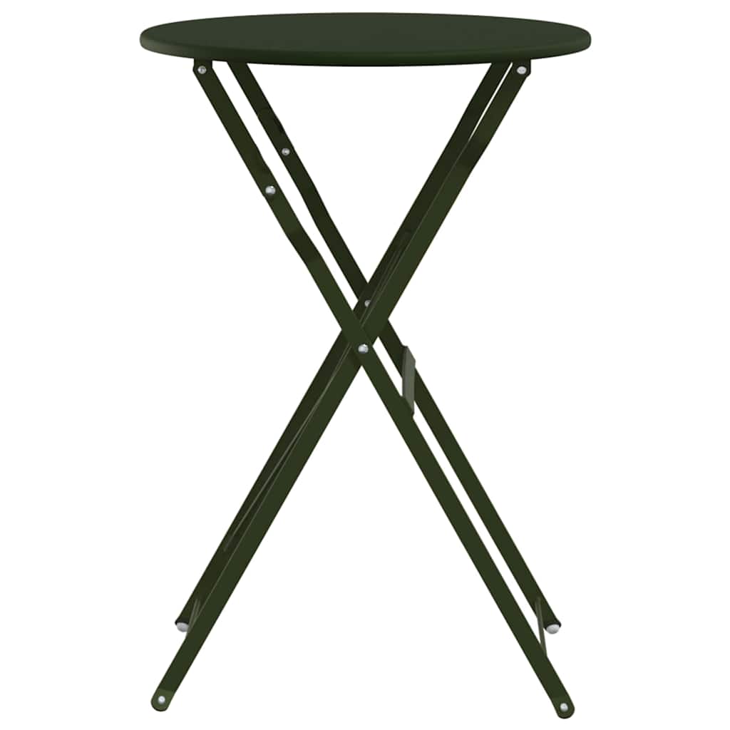 Bistro Table Folding Dark green Ø50x71 cm Powder-coated Steel