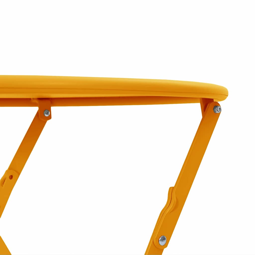 Bistro Table Folding Mustard Ø50x71 cm Powder-coated Steel