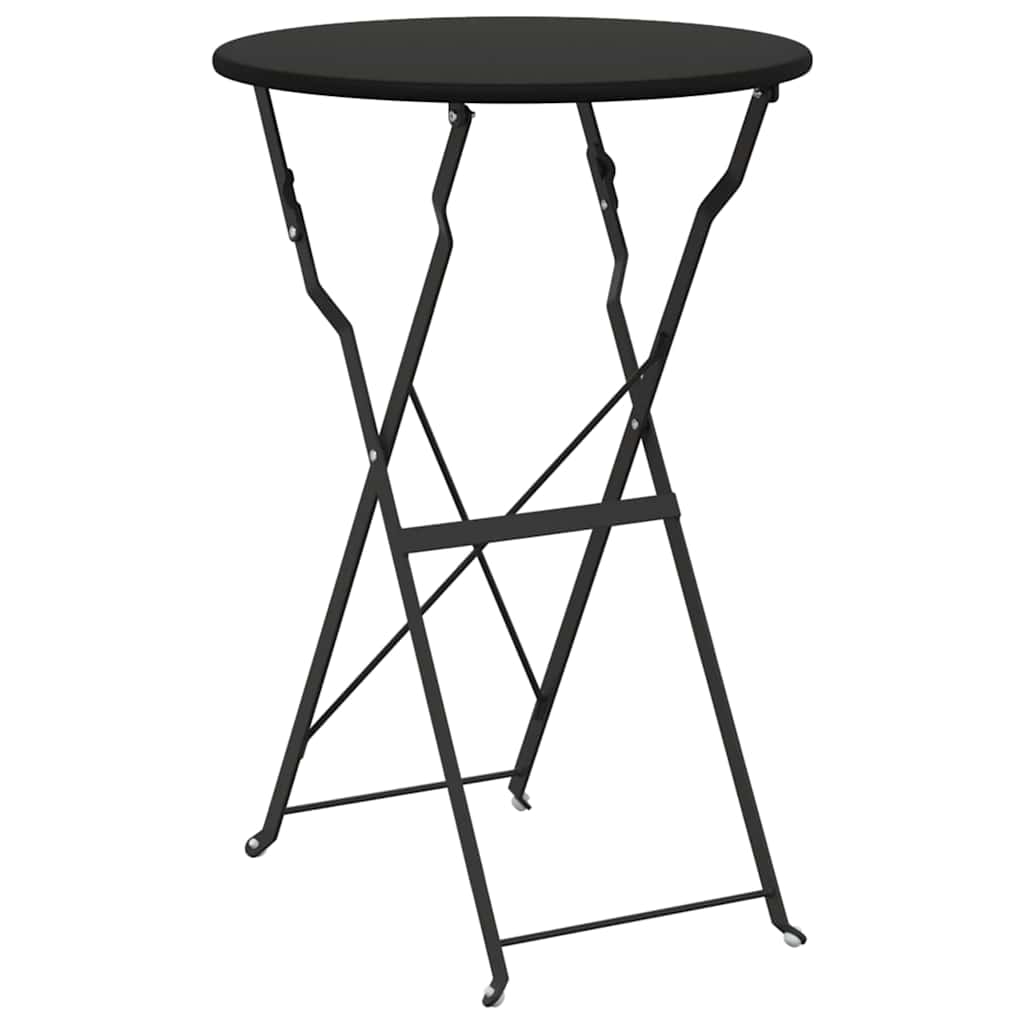 Folding Bistro Set 3 pcs Anthracite Steel