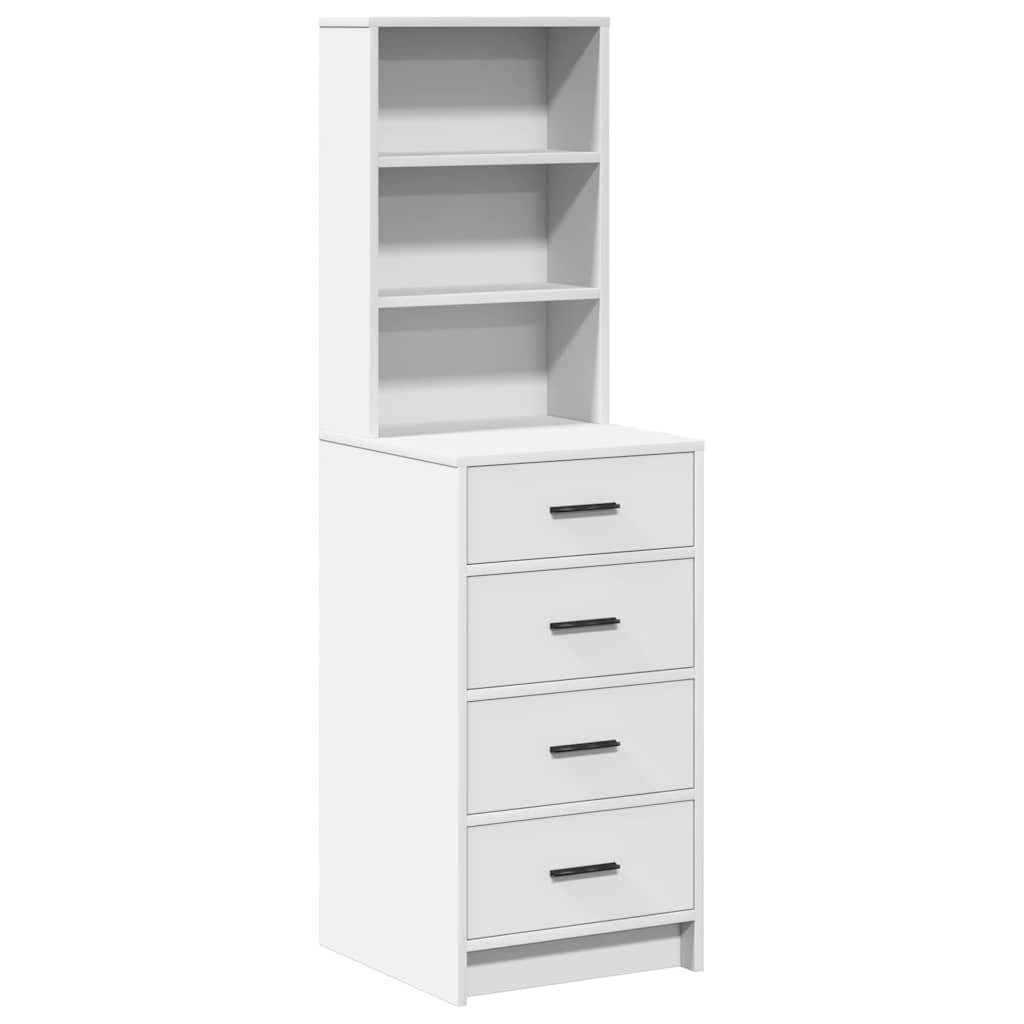 Highboard with Drawer White 40 x 41 x 135 cm Engineered wood