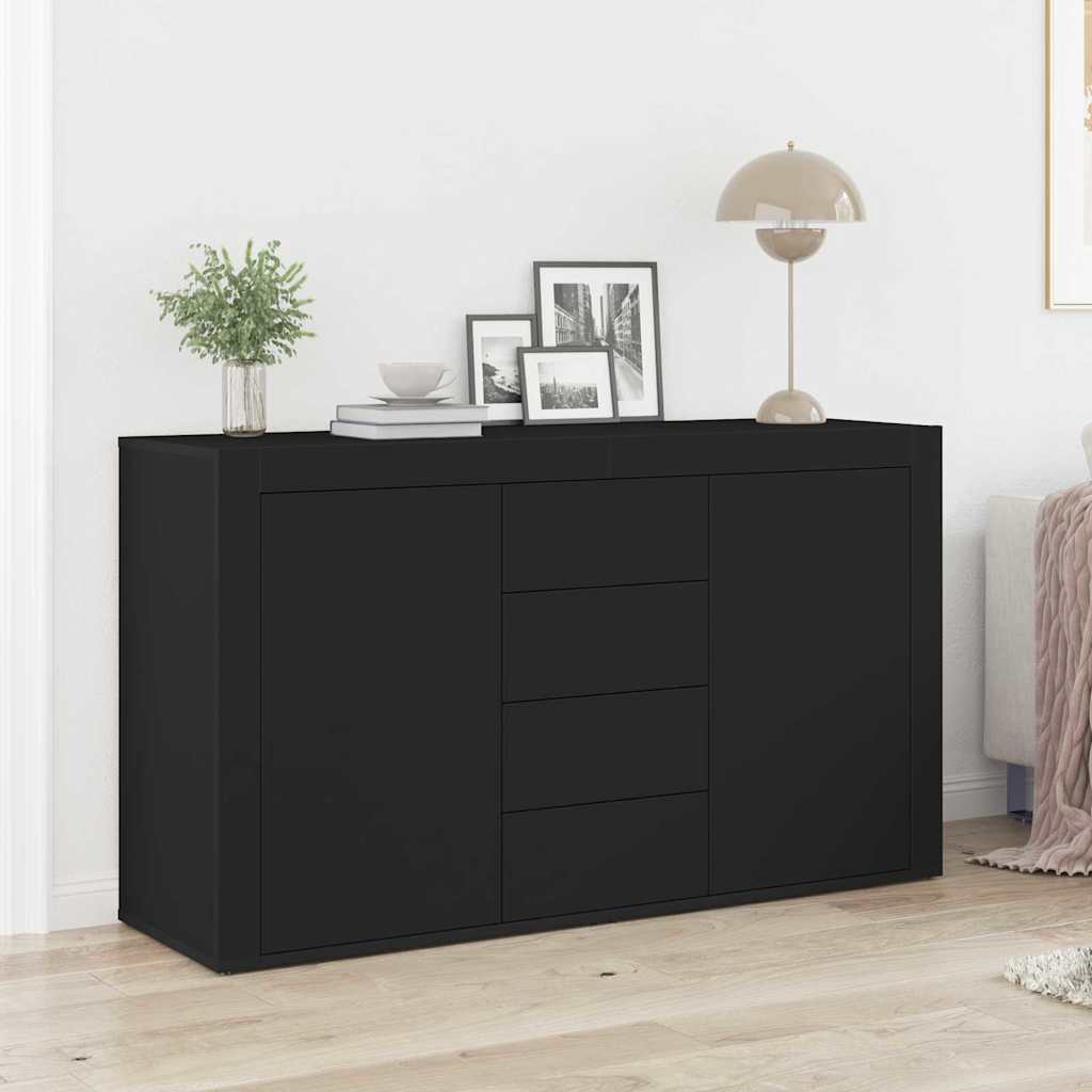 Sideboard with Drawer Black 120 x 36 x 69 cm Engineered wood