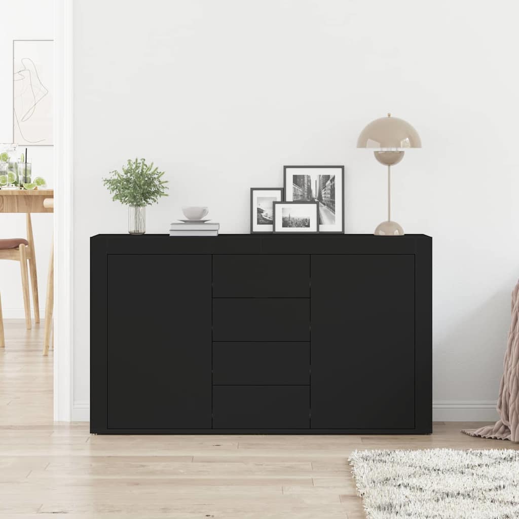 Sideboard with Drawer Black 120 x 36 x 69 cm Engineered wood