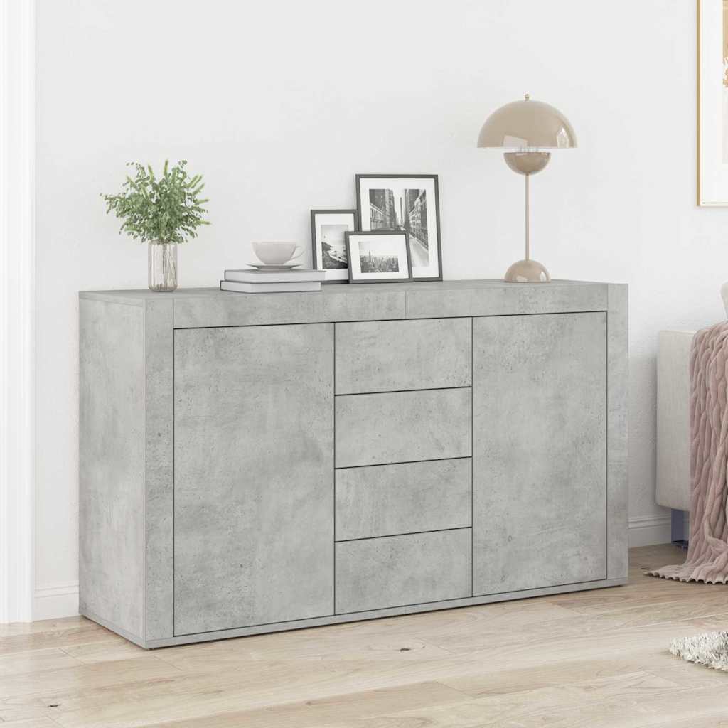 Sideboard Concrete grey 120 x 36 x 69 cm Engineered wood