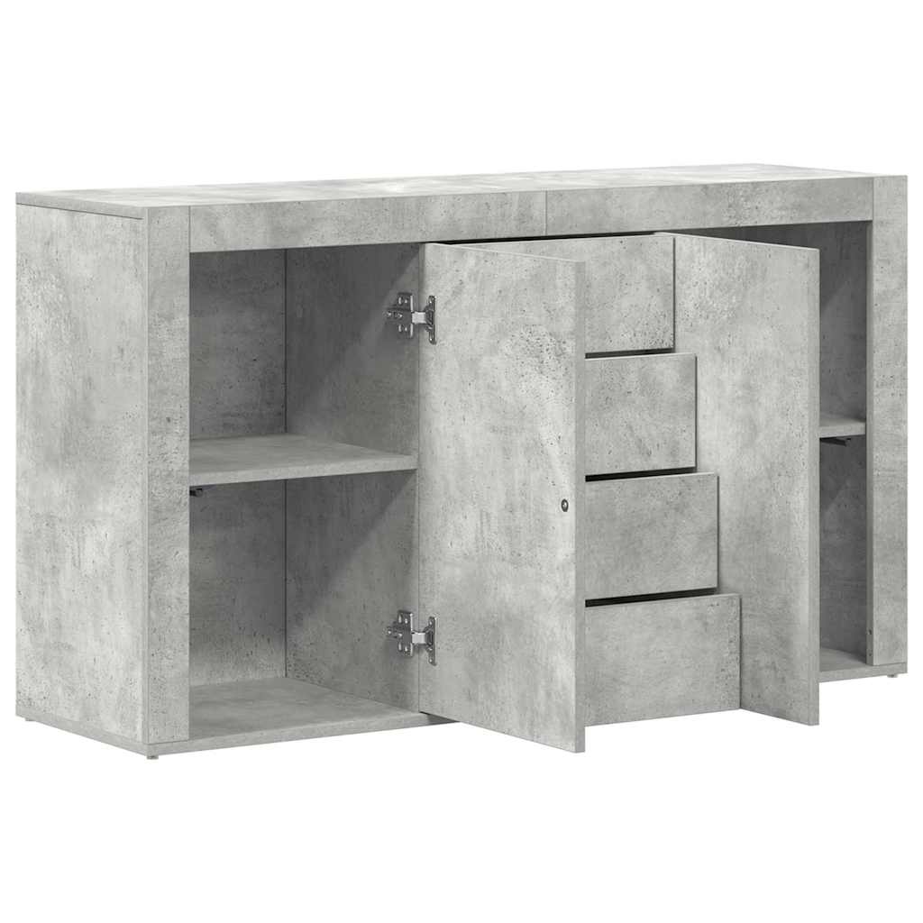 Sideboard Concrete grey 120 x 36 x 69 cm Engineered wood