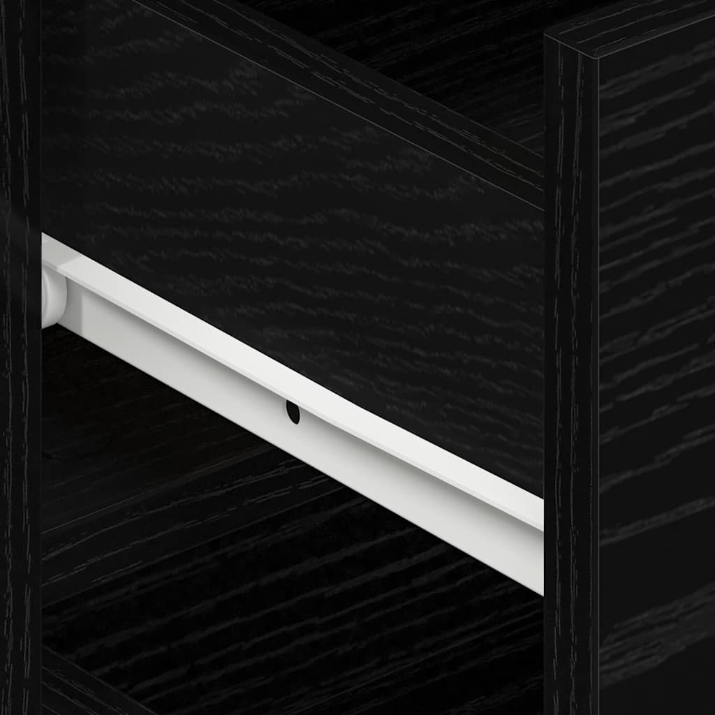 Sideboard Black oak 120 x 36 x 69 cm Engineered wood