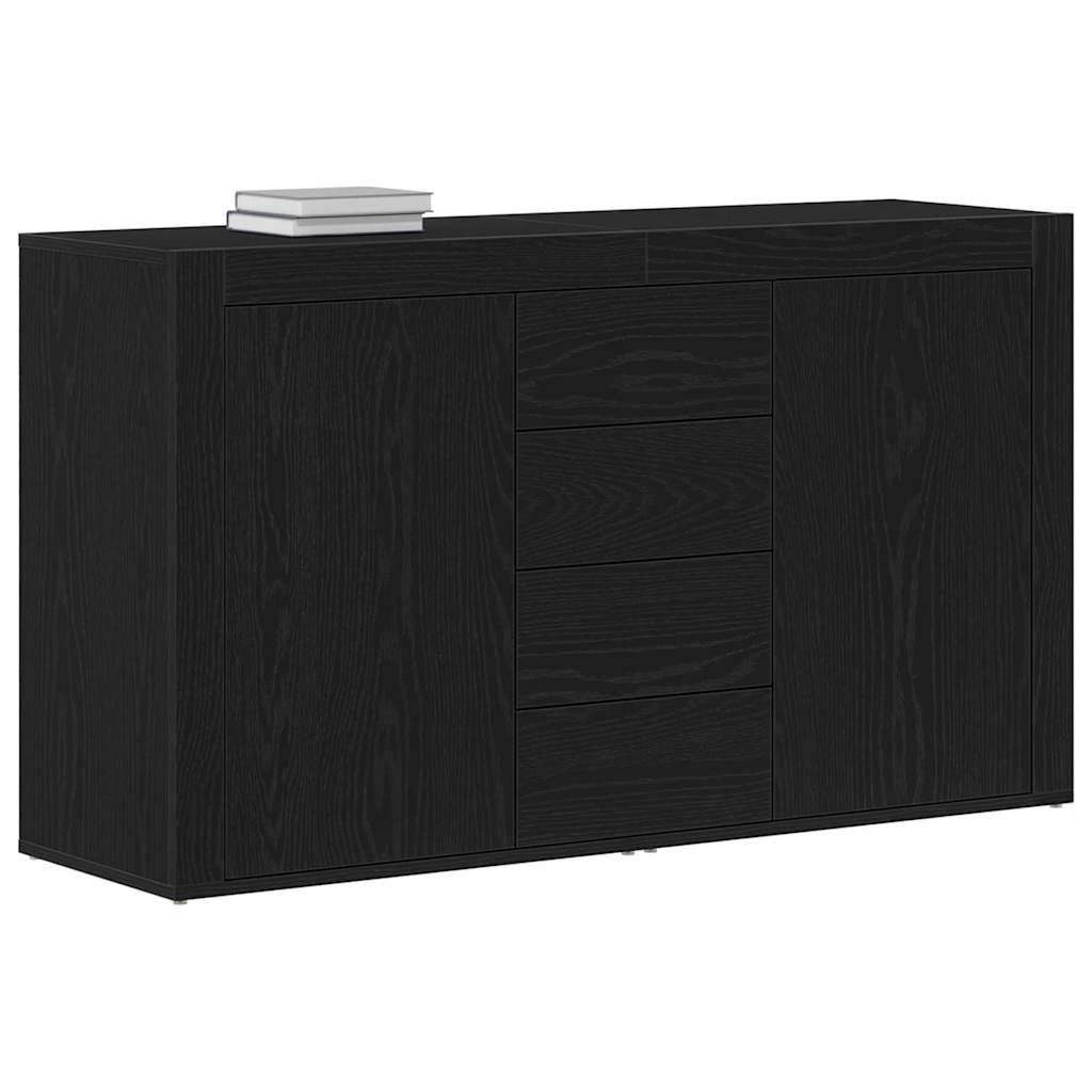 Sideboard Black oak 120 x 36 x 69 cm Engineered wood