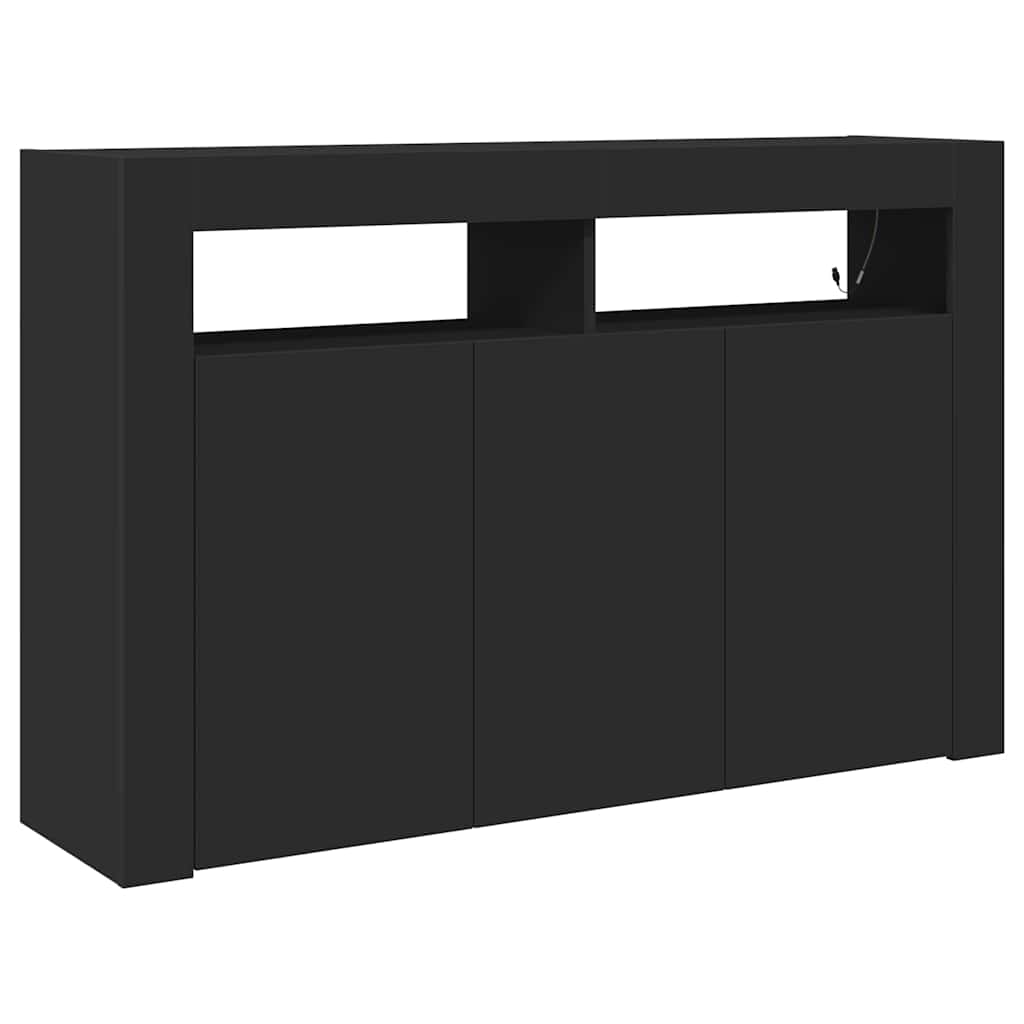 Sideboard Black 116 x 30 x 75 cm Engineered wood