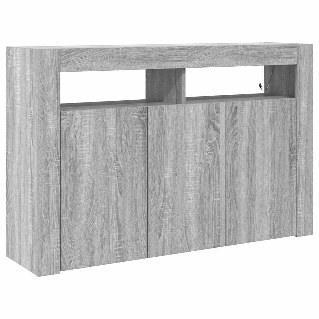 Sideboard Grey sonoma 116 x 30 x 75 cm Engineered wood