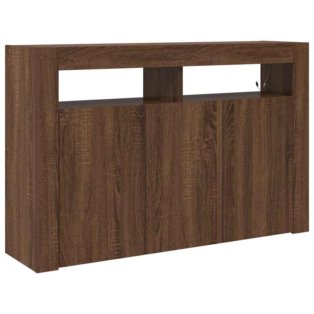 Sideboard Brown oak 116 x 30 x 75 cm Engineered wood