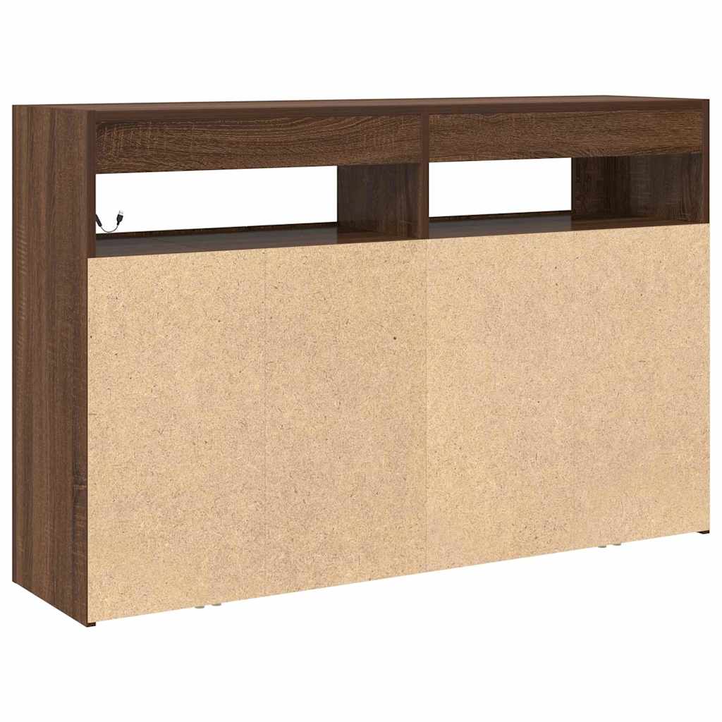 Sideboard Brown oak 116 x 30 x 75 cm Engineered wood