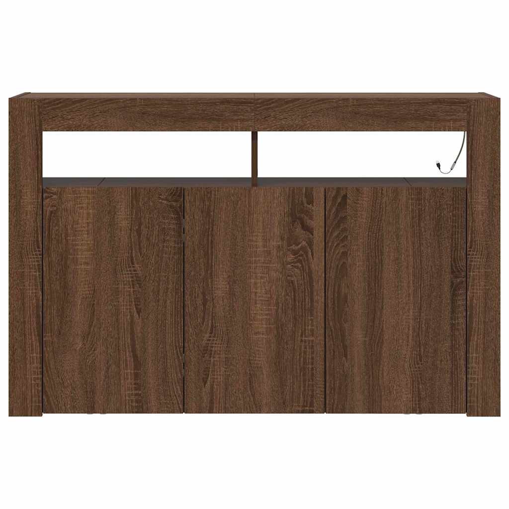 Sideboard Brown oak 116 x 30 x 75 cm Engineered wood