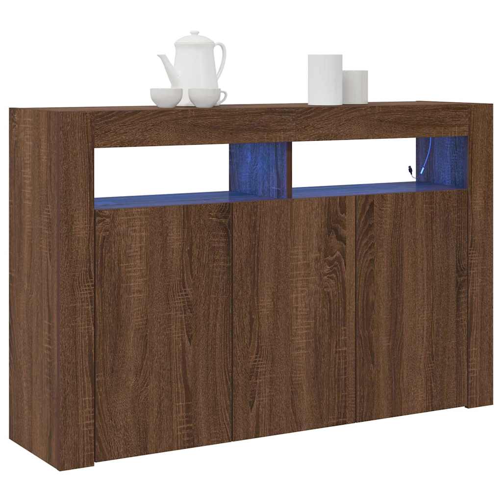 Sideboard Brown oak 116 x 30 x 75 cm Engineered wood