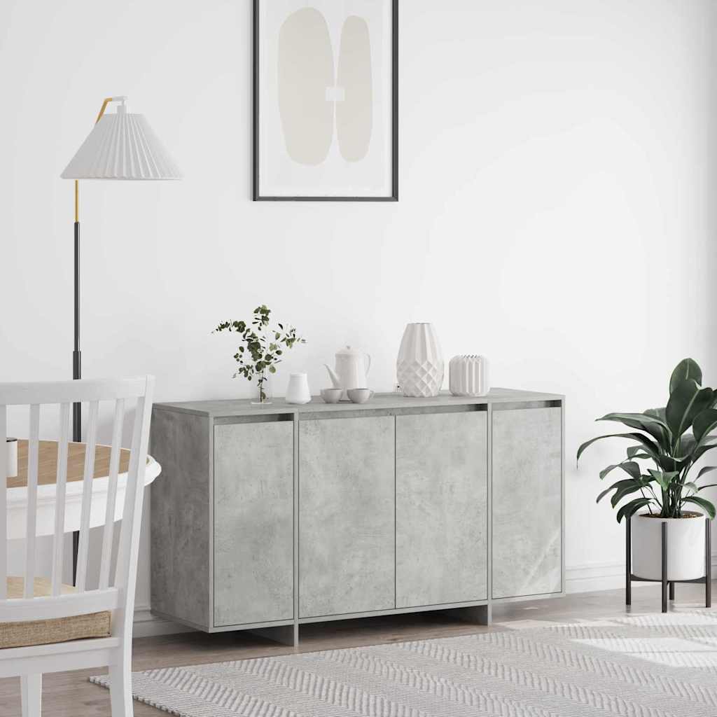 Sideboard Concrete grey 135 x 41 x 69 cm Engineered wood