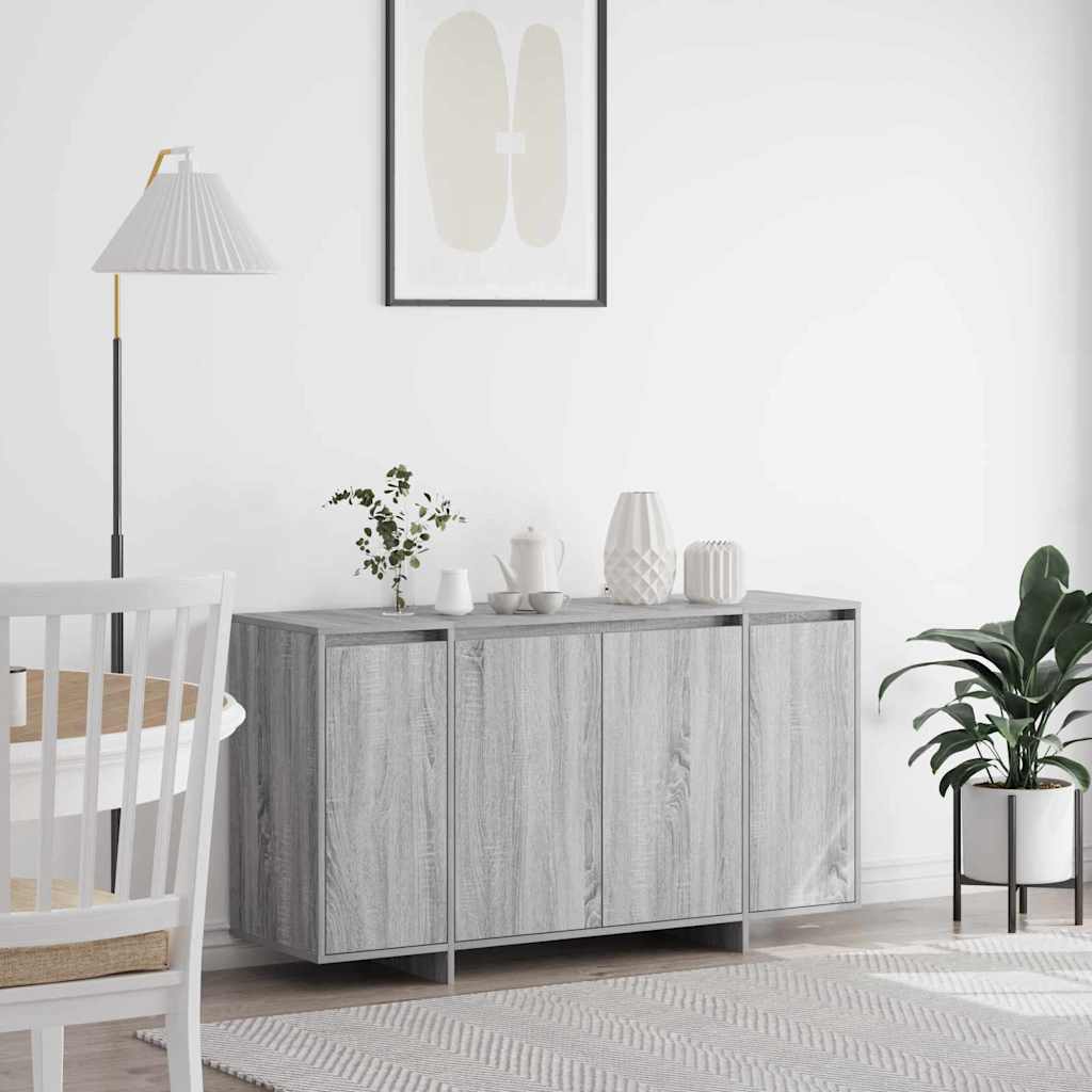 Sideboard Grey sonoma 135 x 41 x 69 cm Engineered wood