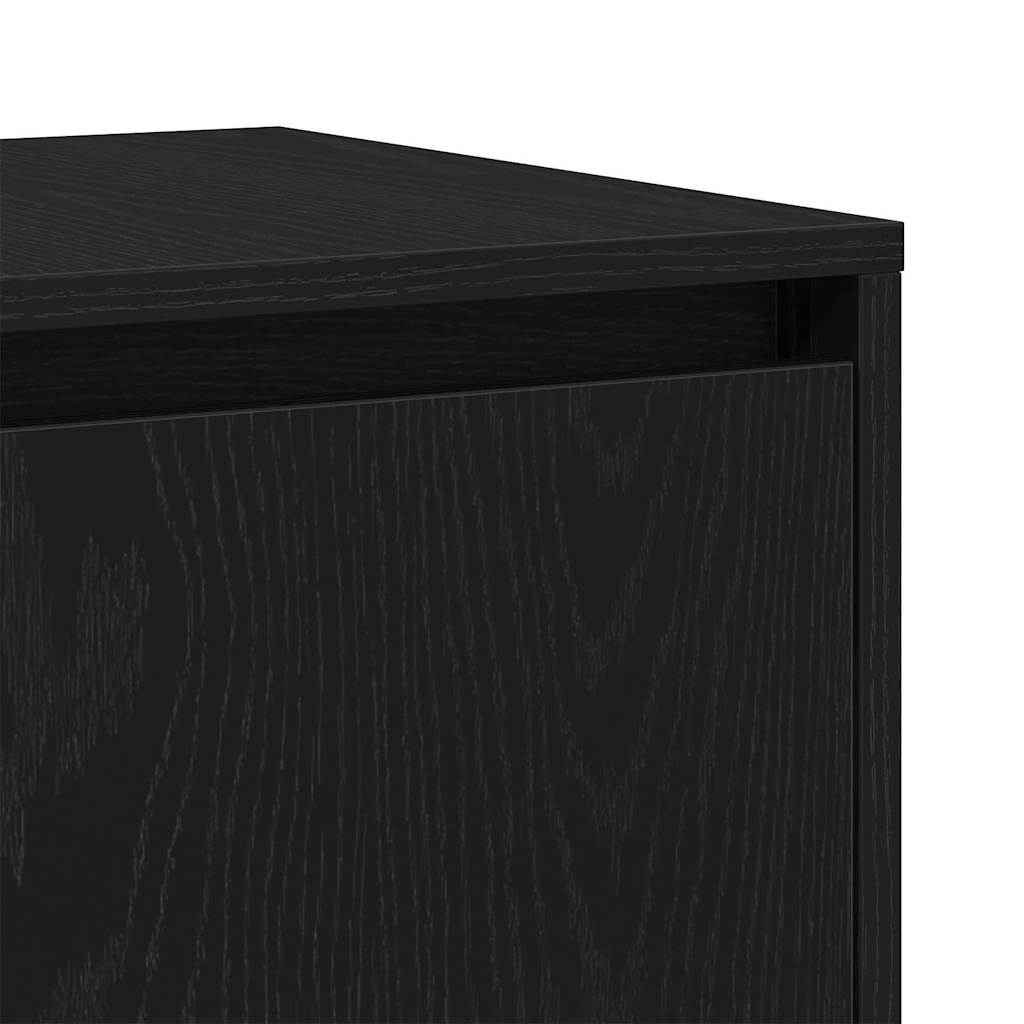 Sideboard Black oak 135 x 41 x 69 cm Engineered wood