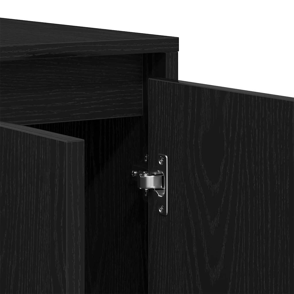 Sideboard Black oak 135 x 41 x 69 cm Engineered wood
