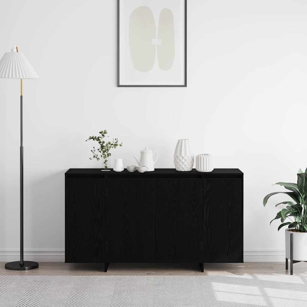 Sideboard Black oak 135 x 41 x 69 cm Engineered wood