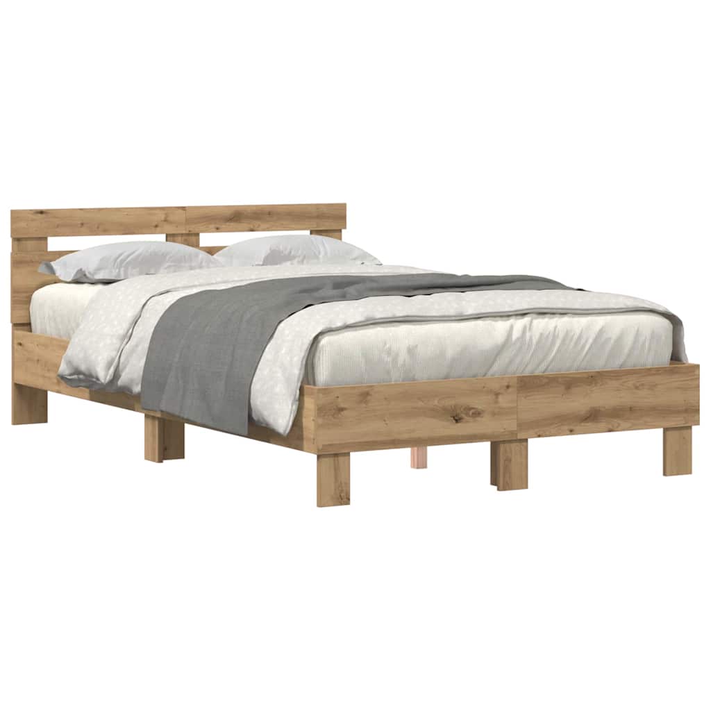Bed Frame Artisan oak 120 x 200 cm Engineered wood