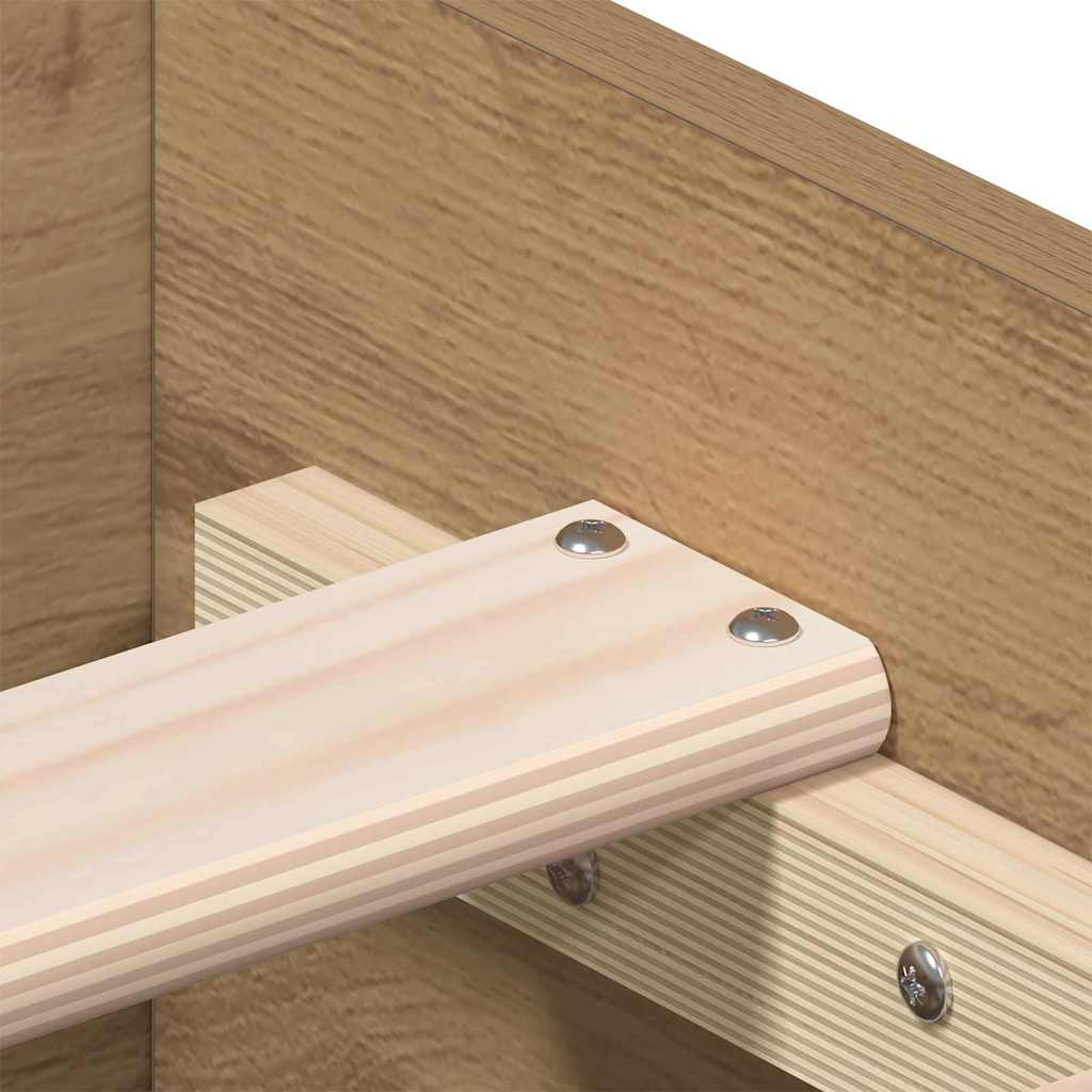 Bed Frame with Drawers Artisan oak 90 x 190 cm Engineered wood