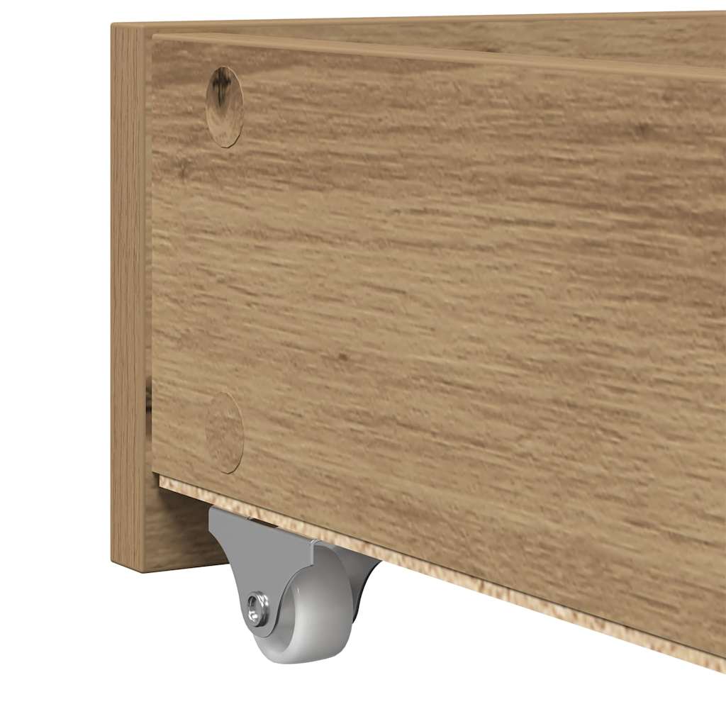 Daybed Frame with Drawers with Drawer Artisan oak 90 x 190 cm