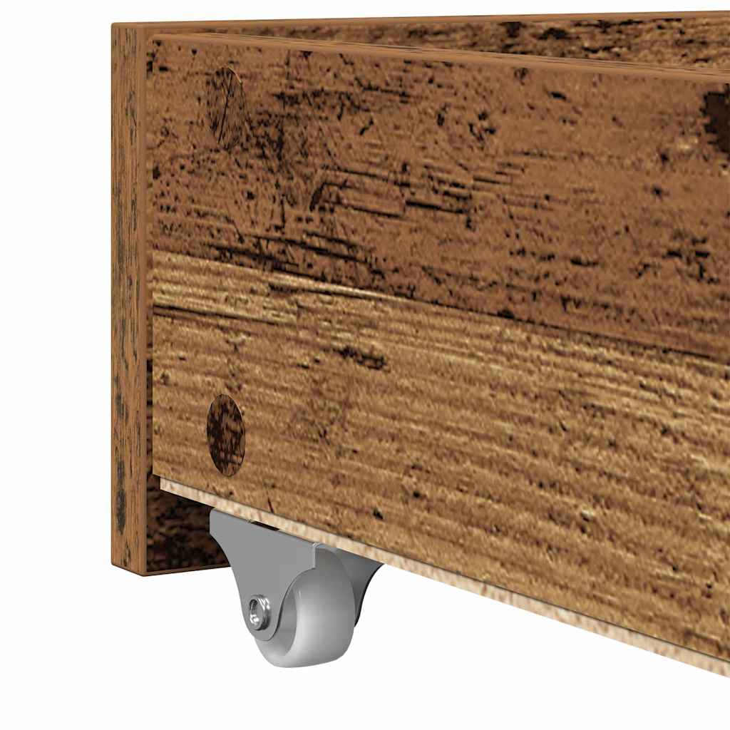 Daybed Frame with Drawers Old wood 90 x 190 cm Engineered wood