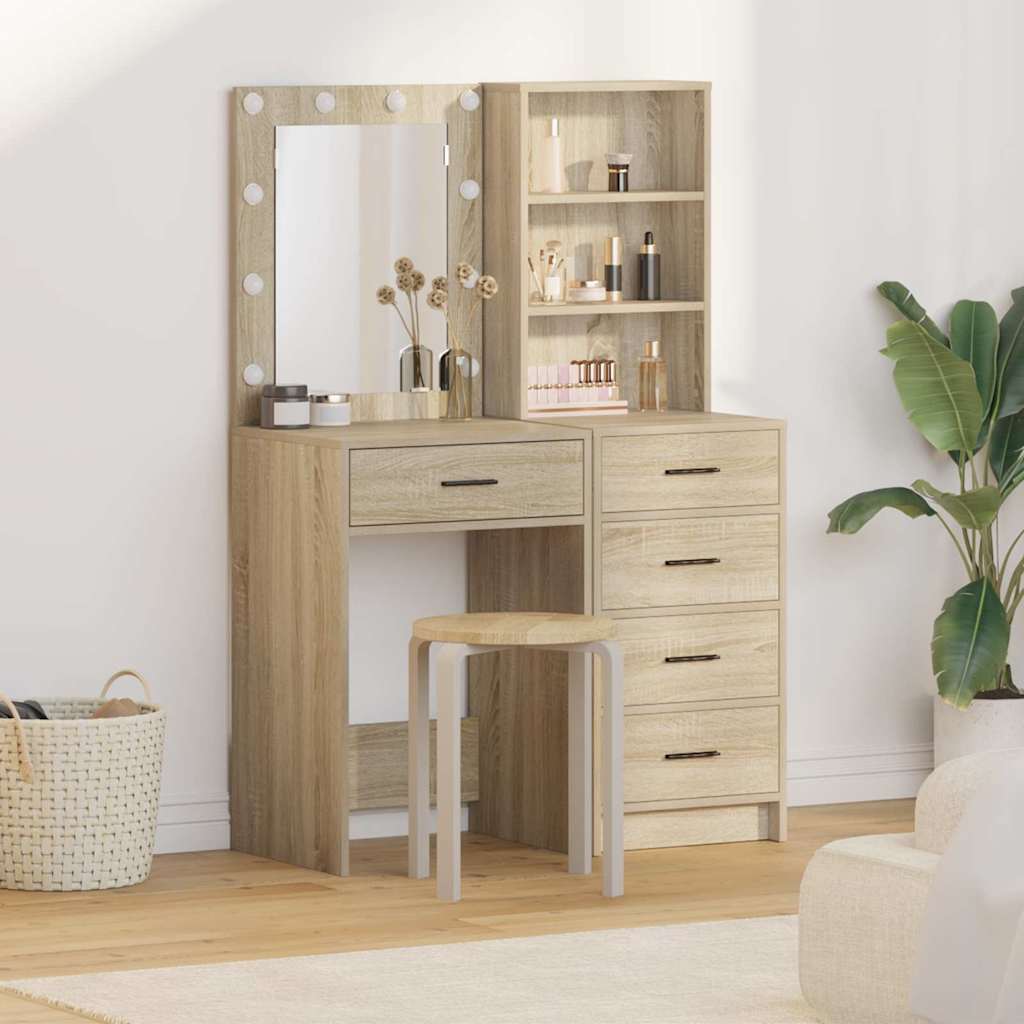 Dressing Table 2 Pcs 50 X 41 X 135 Cm Engineered Wood