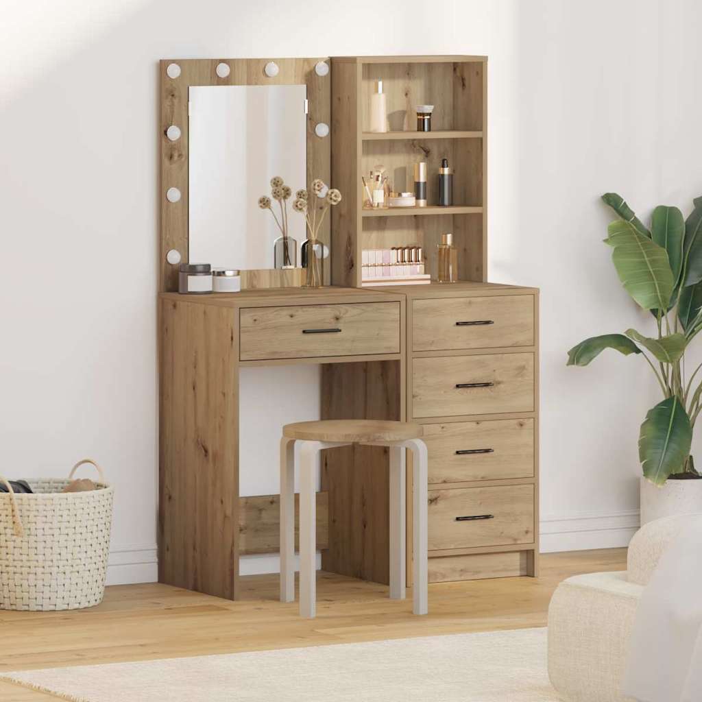 Dressing Table 2 Pcs 50 X 41 X 135 Cm Engineered Wood