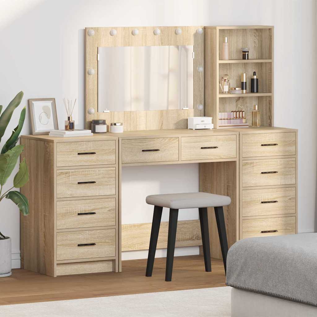 Dressing Table 3 Pcs 40 X 41 X 135 Cm Engineered Wood