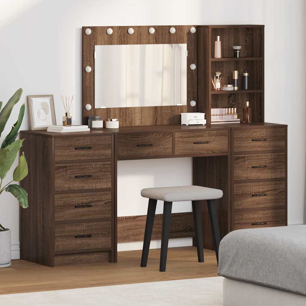 Dressing Table 3 Pcs 40 X 41 X 135 Cm Engineered Wood
