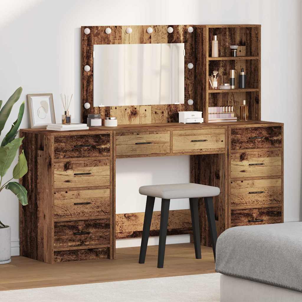 Dressing Table 3 Pcs 40 X 41 X 135 Cm Engineered Wood