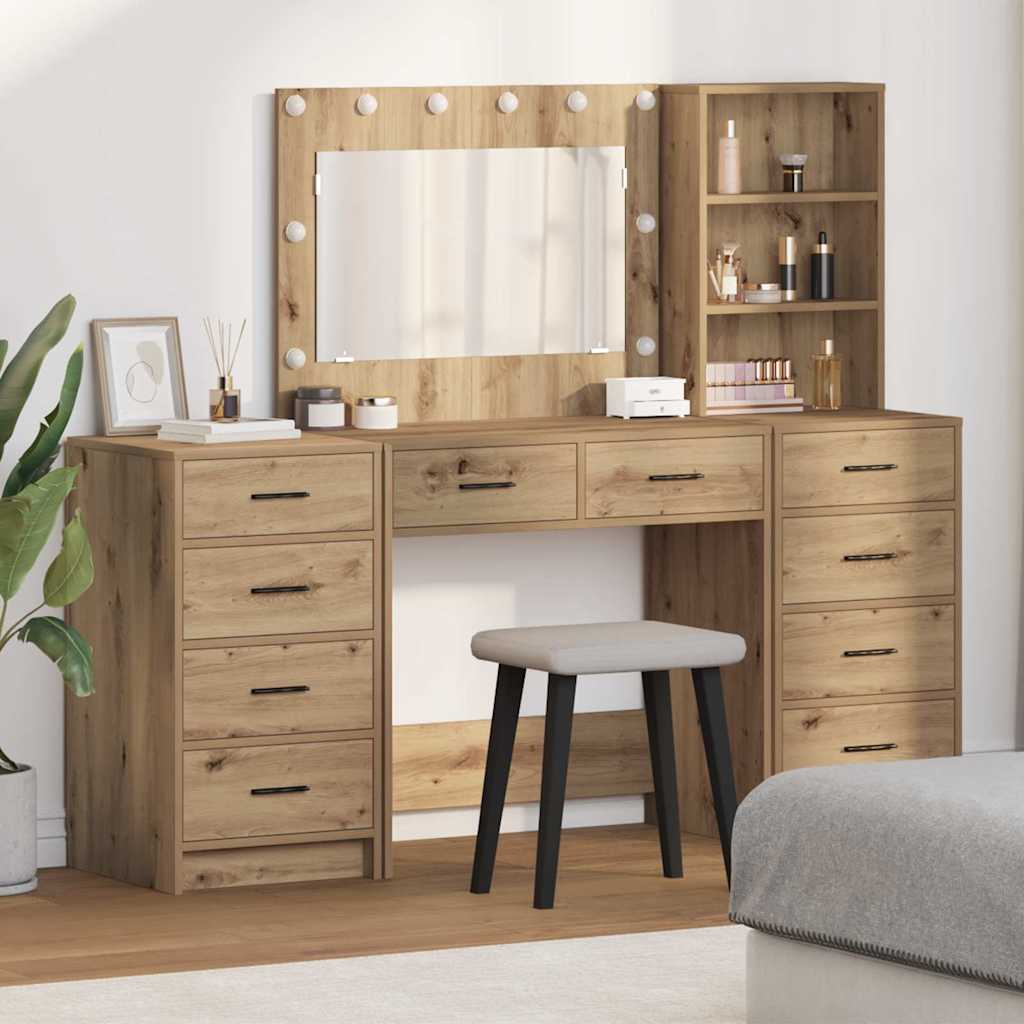 Dressing Table 3 Pcs 40 X 41 X 135 Cm Engineered Wood